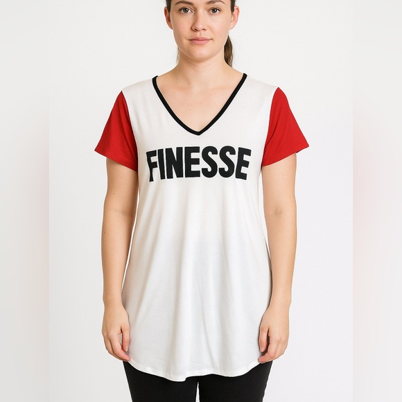 (A11) Ups & Downs Finesse ShortSleeve top, Size Medium, NWT - Picture 8 of 8